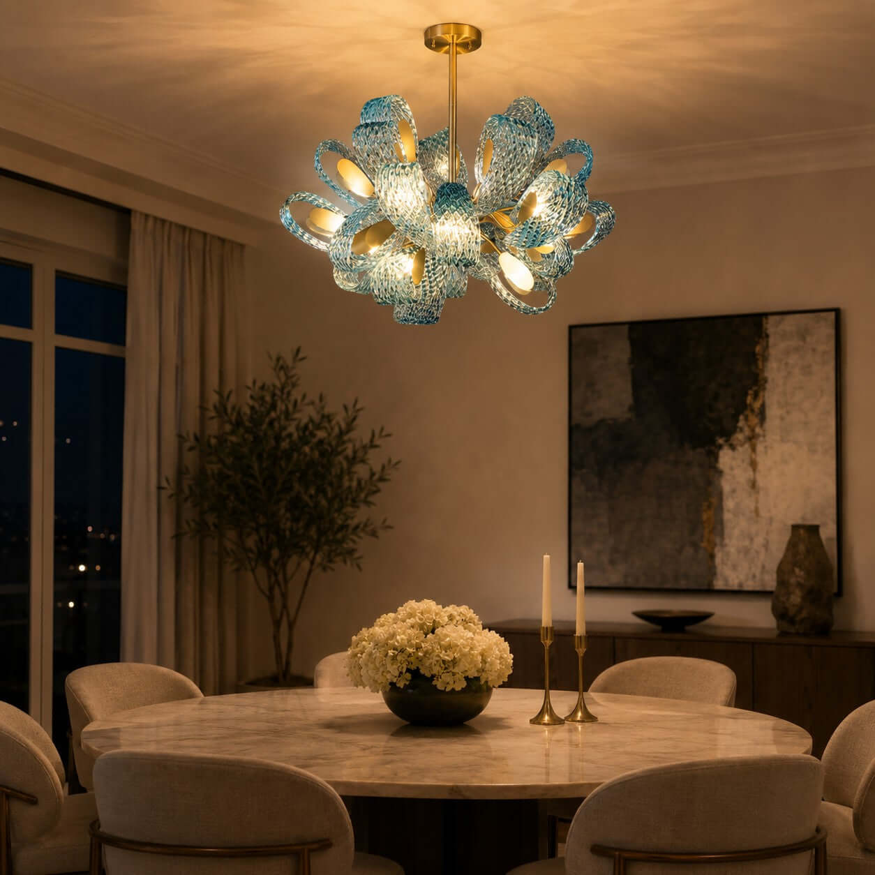 Petal Glass Chandelier