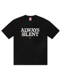 Red Letters Blah Blah Blah Tee - Black