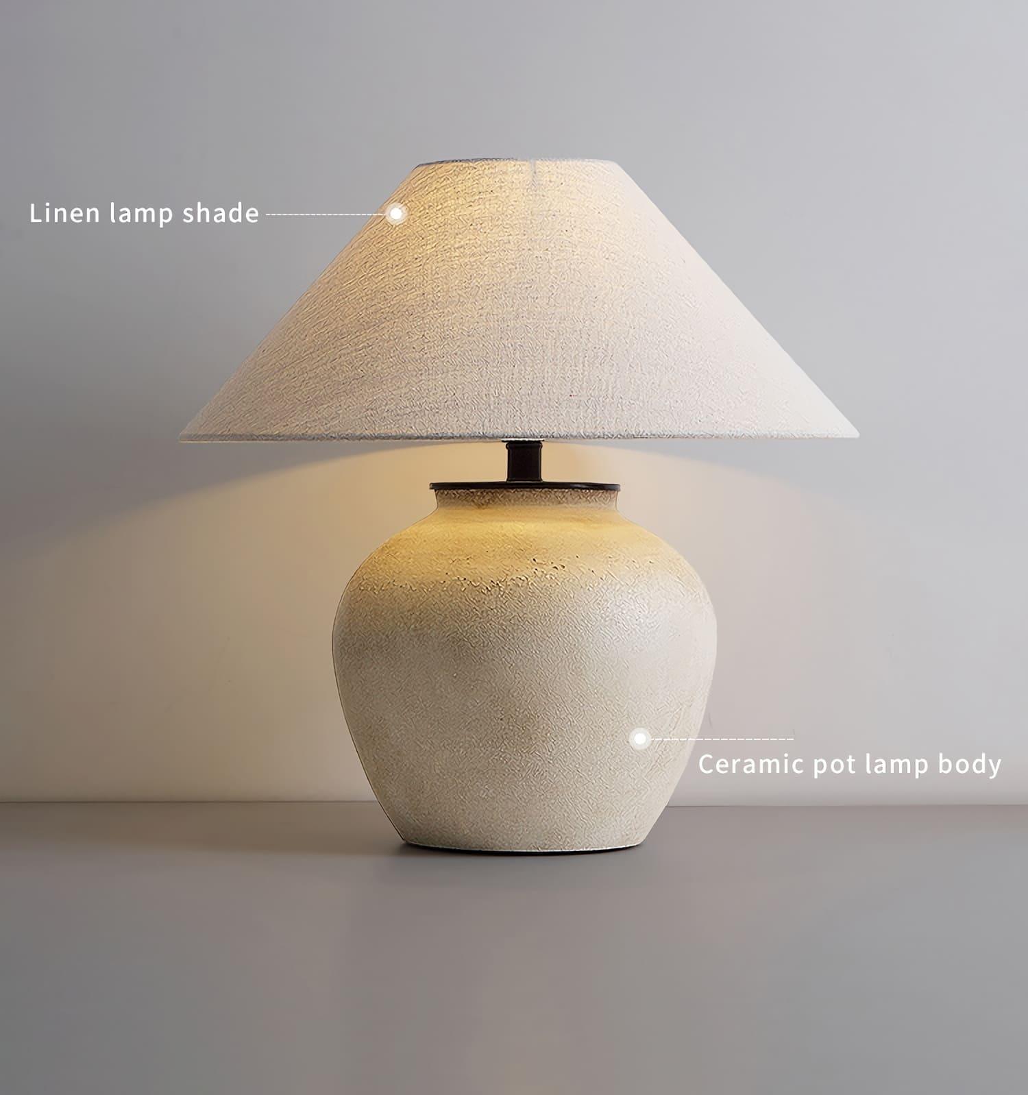 Retro Ceramic Jar Table Lamp