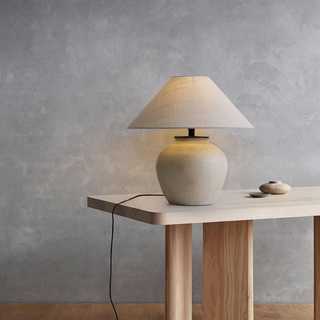 Retro Ceramic Jar Table Lamp