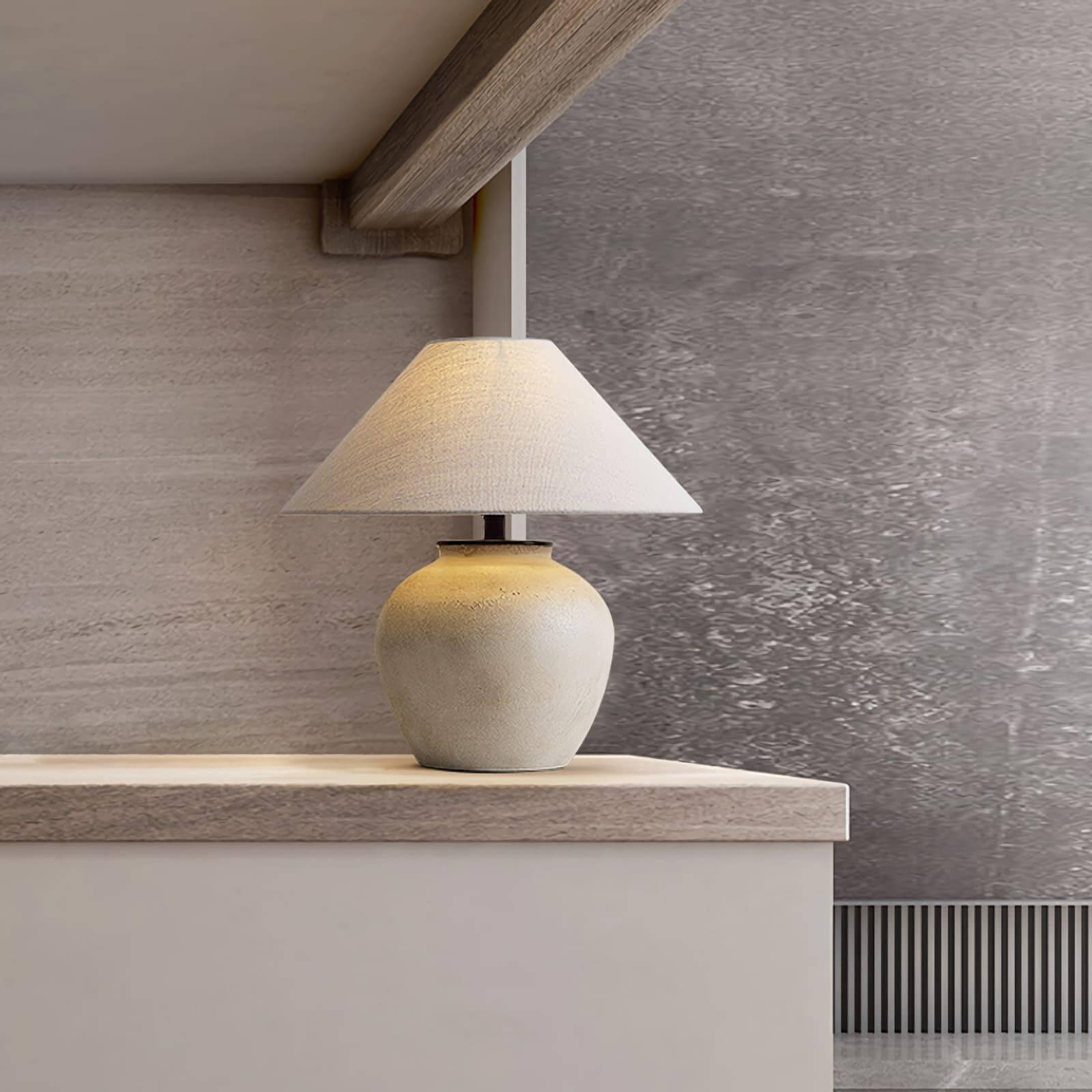 Retro Ceramic Jar Table Lamp