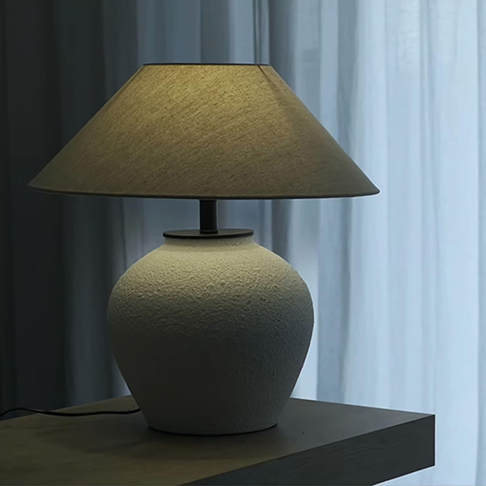 Retro Ceramic Jar Table Lamp