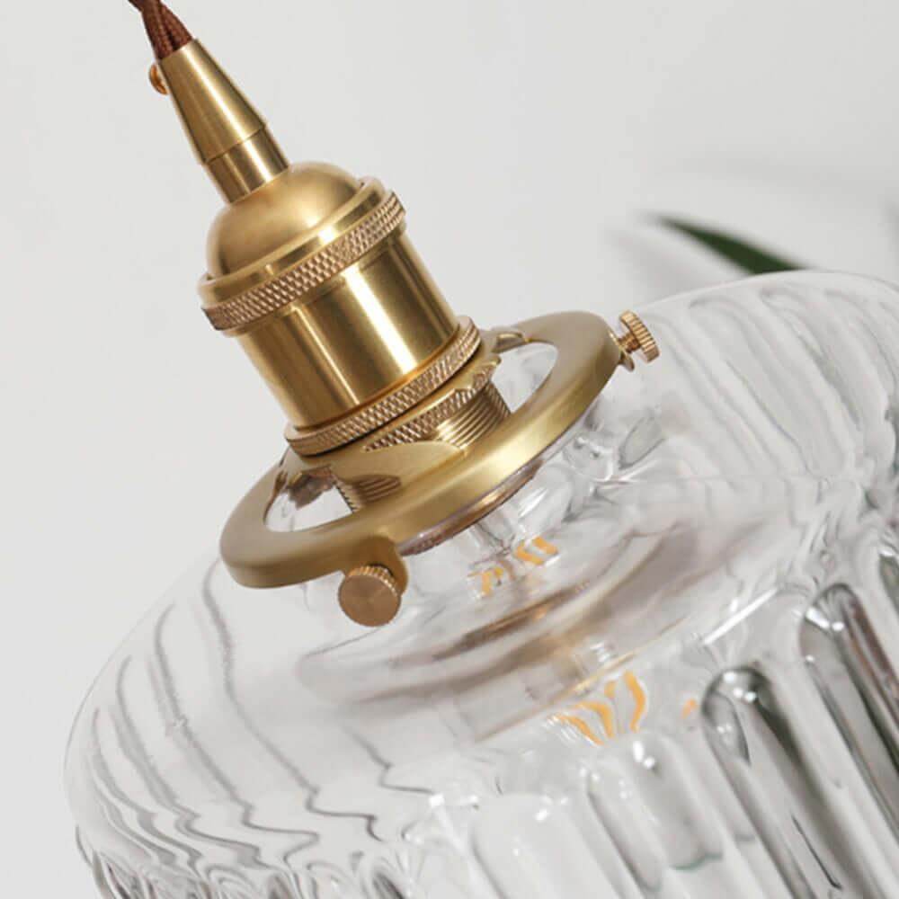 Retro Cylinder Glass Pendant Light