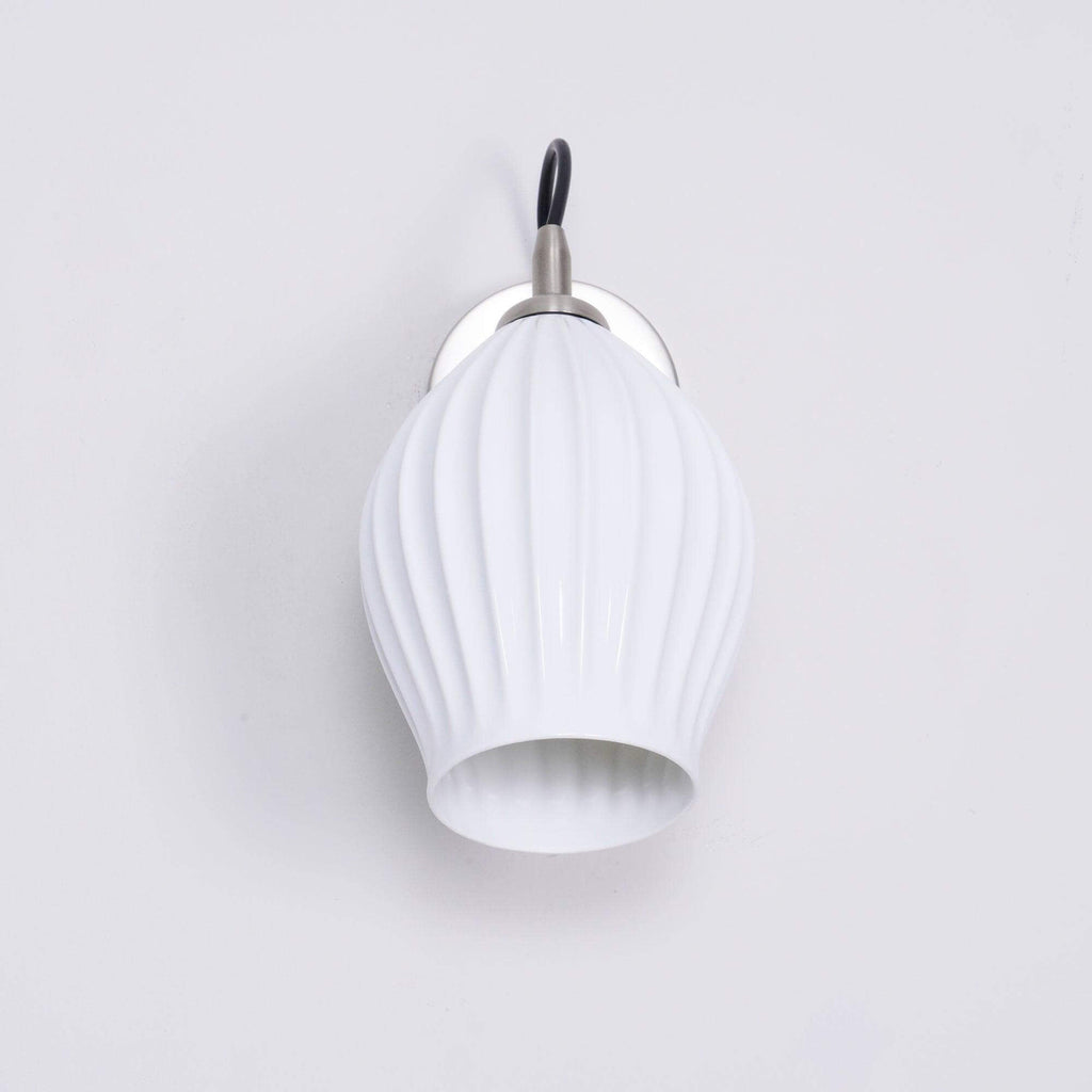 Ceramic Ribbed Wall Light