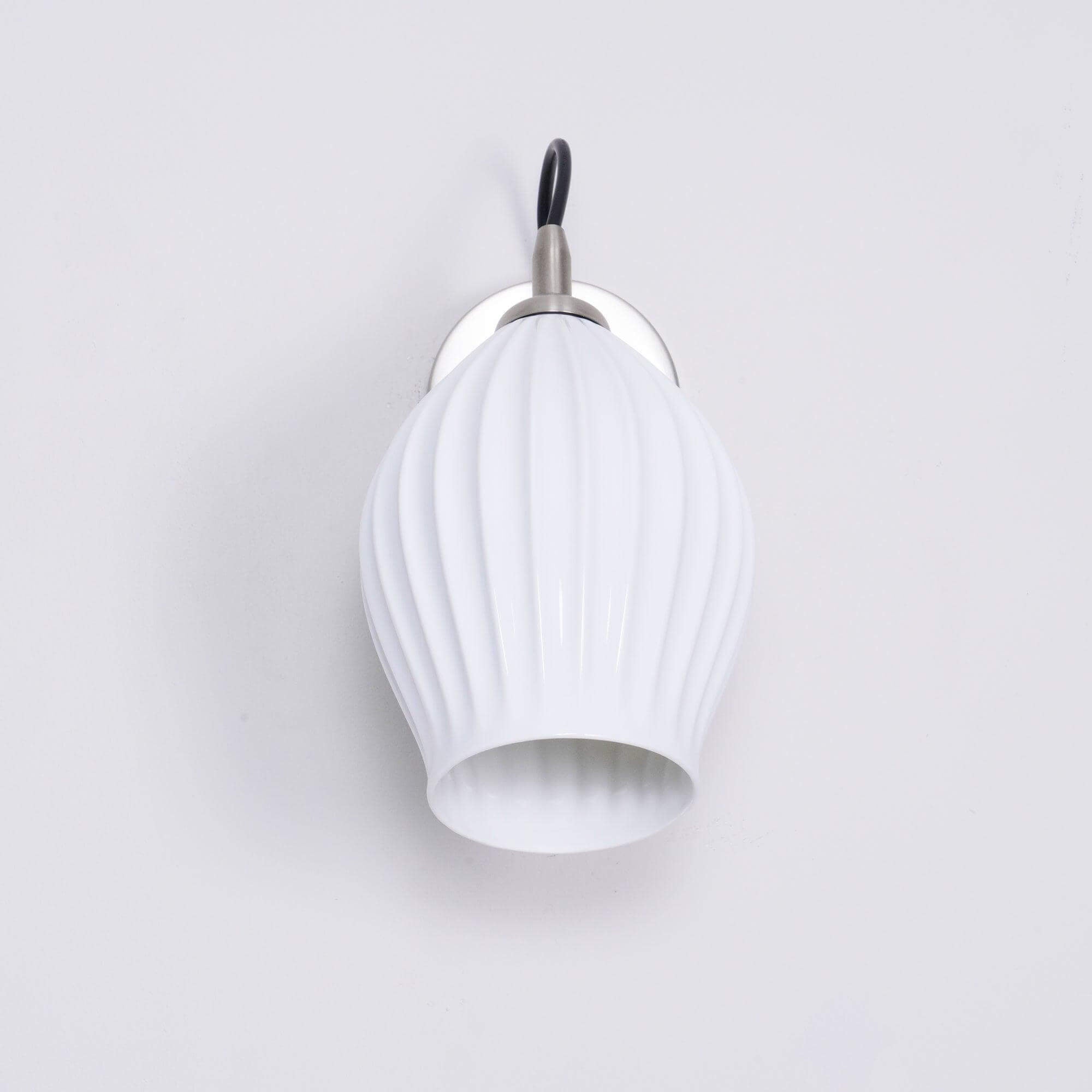 Ceramic Ribbed Wall Light