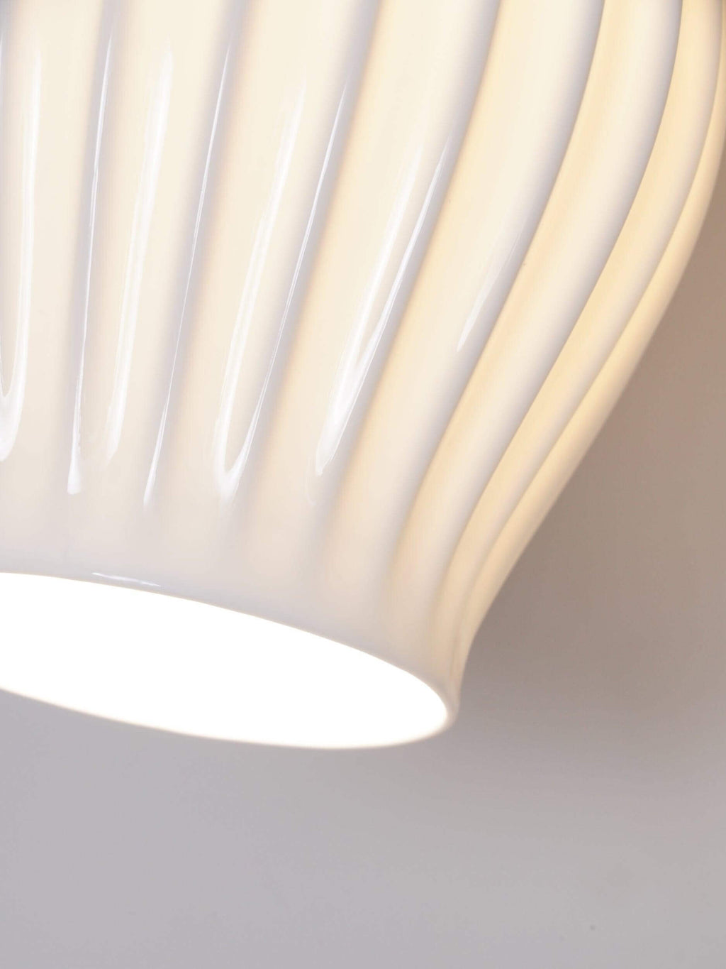 Ceramic Ribbed Wall Light
