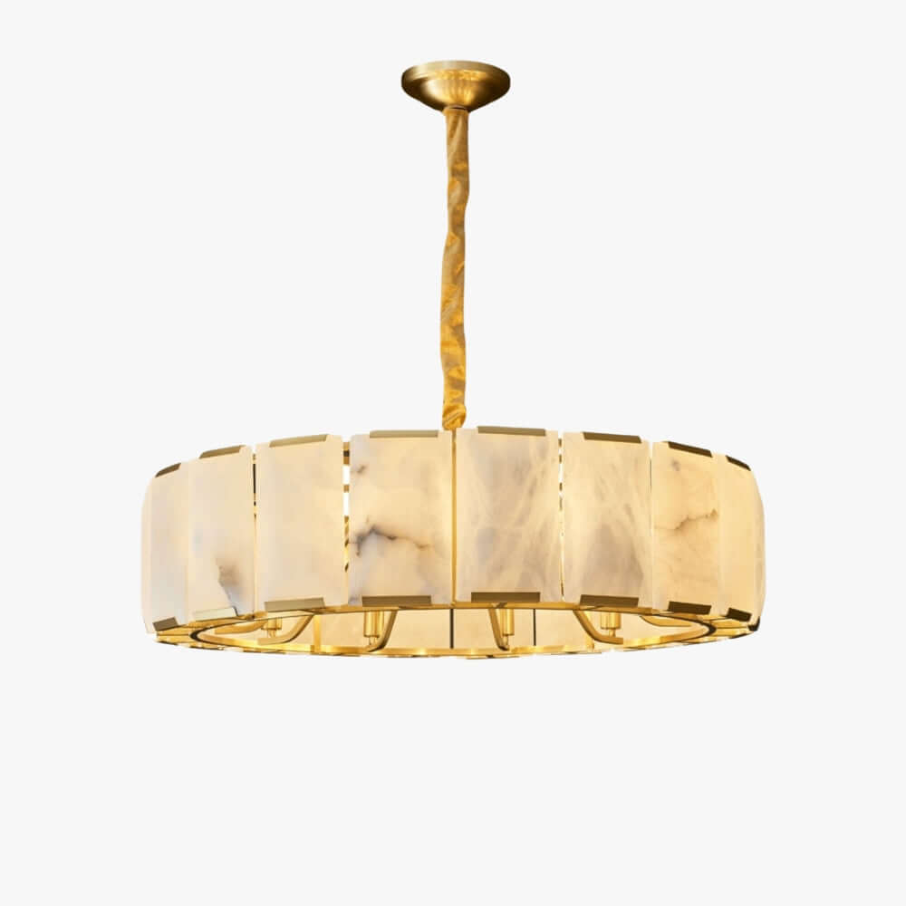 Round Alabaster Chandelier