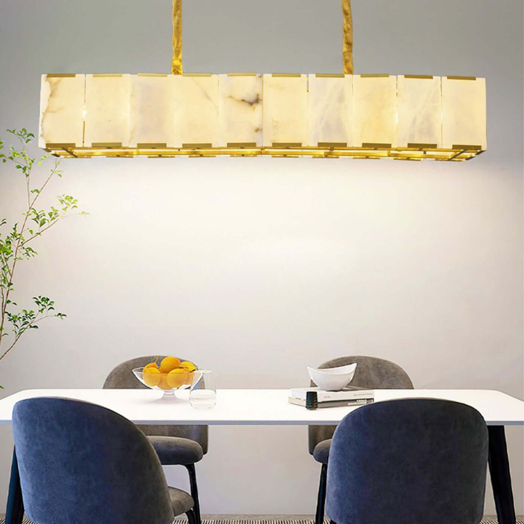Round Alabaster Chandelier