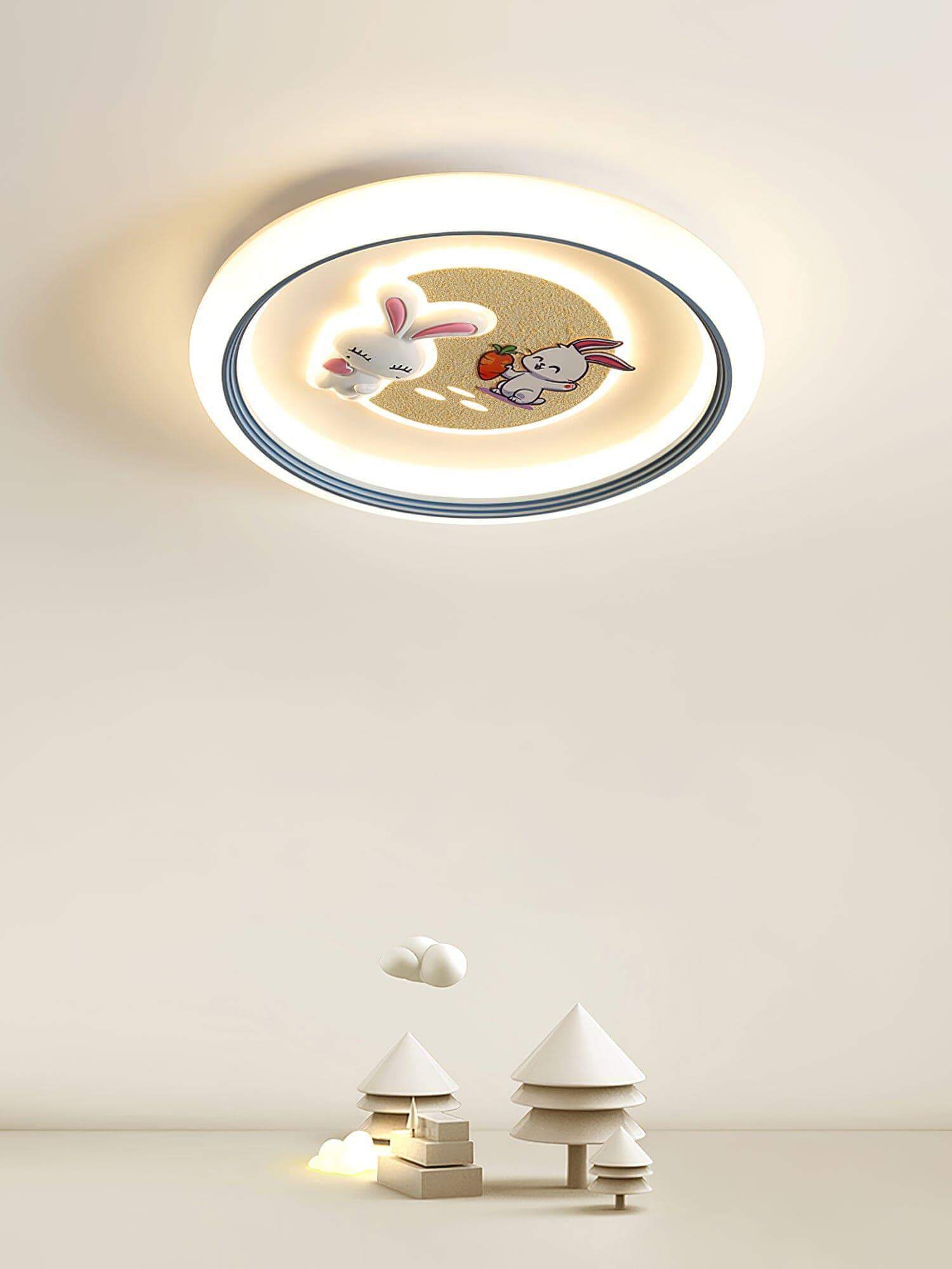 Round Bunny Ceiling Lamp