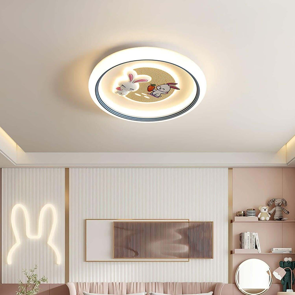 Round Bunny Ceiling Lamp