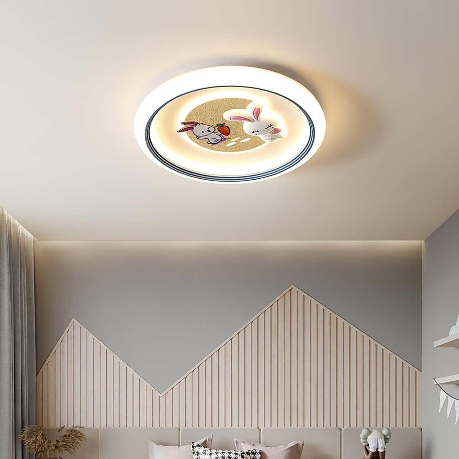 Round Bunny Ceiling Lamp