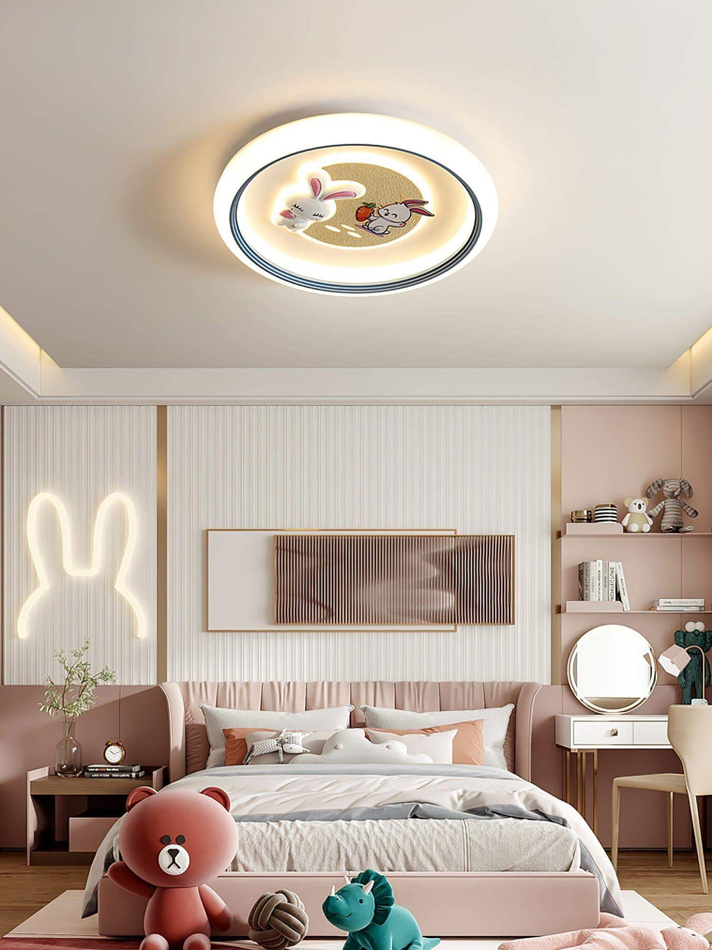 Round Bunny Ceiling Lamp