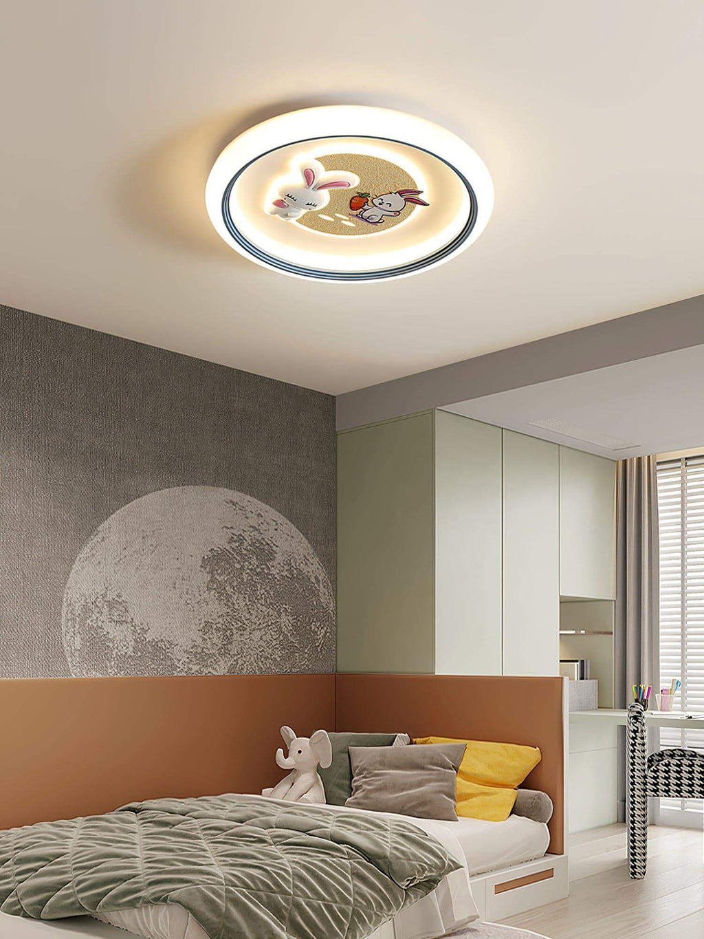 Round Bunny Ceiling Lamp