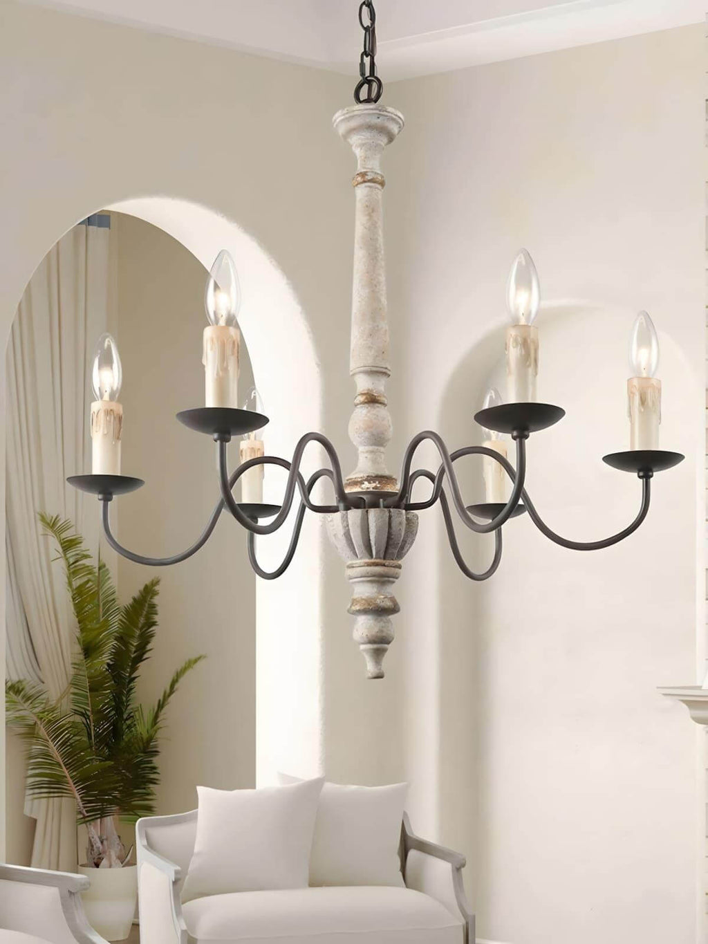 Rustic Candlestick Chandelier