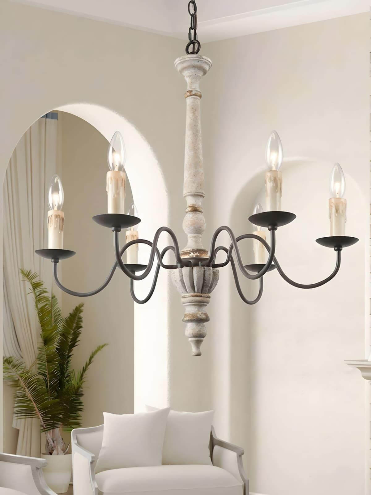 Rustic Candlestick Chandelier