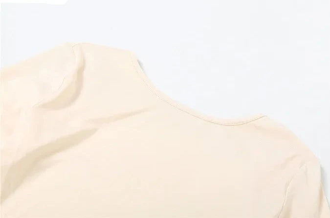 Backless Full Sleeve O-neck Basic Fit Bodycon