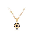 Football Link Chain Soccer Charm Necklace Pendant Gold Color Sport Ball Jewelry