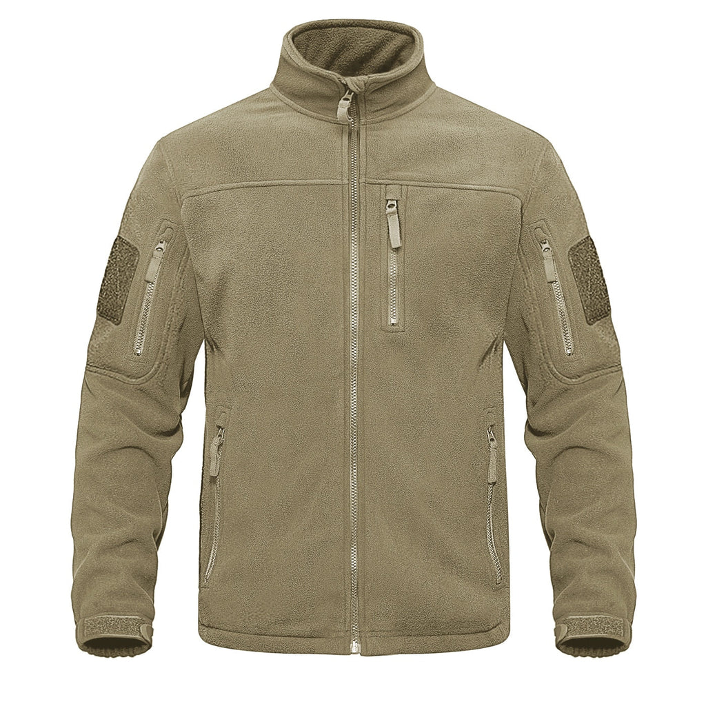 Full Zip Up Tactical Army Fleece Jacket Military Thermal Warm Outwear Windbreaker