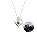 Love with customizable photosProjection Necklace Pendant Jewelry For Lover Girlfriend