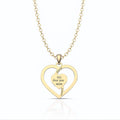 Personalized Mother Name Necklace With Text Custom Heart Pendant Necklace