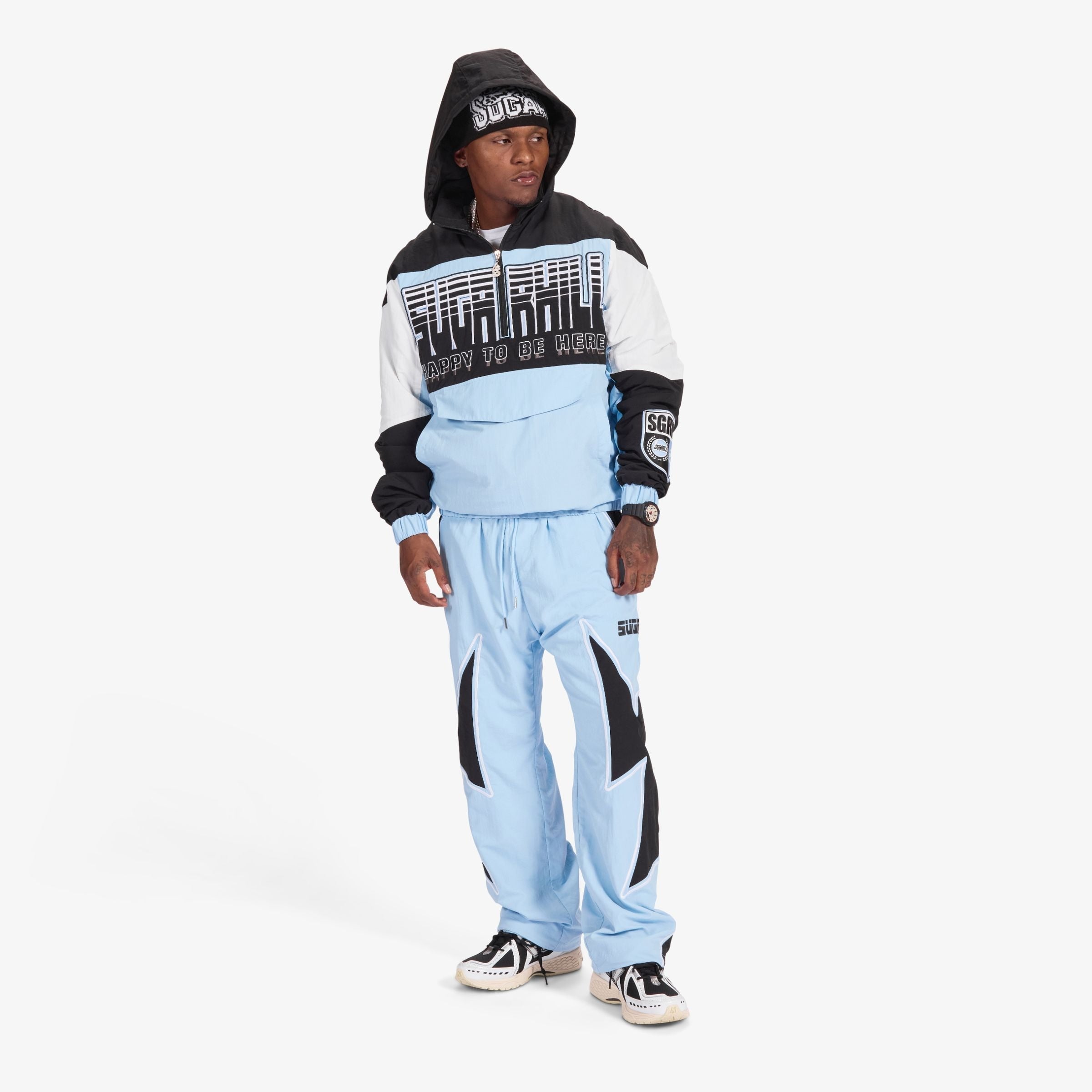 Sugarhill Bolt Windbreaker Pants - Baby Blue