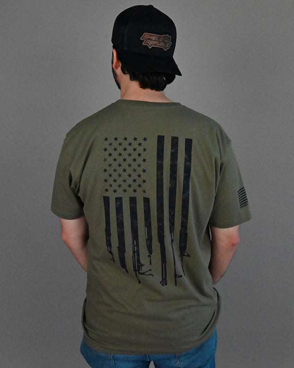 Firearm Flag Graphic Tee & Hoodie