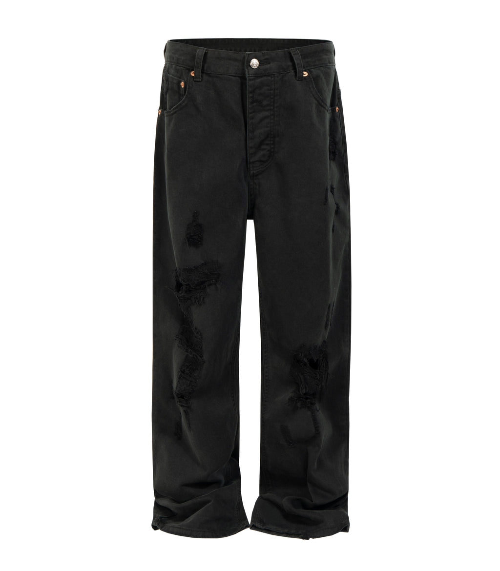NOIR DESTROYED WORK PANTS