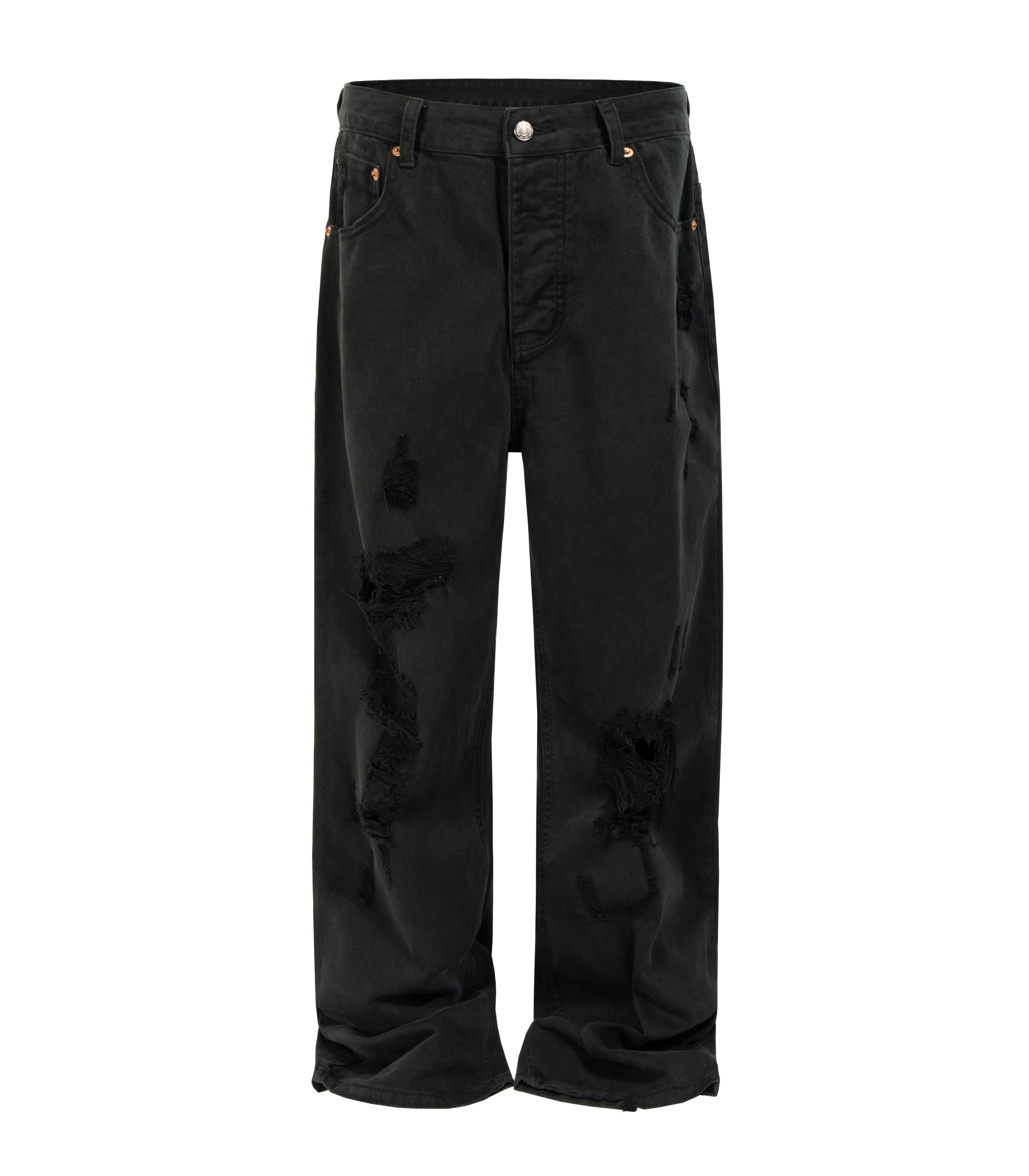 NOIR DESTROYED WORK PANTS