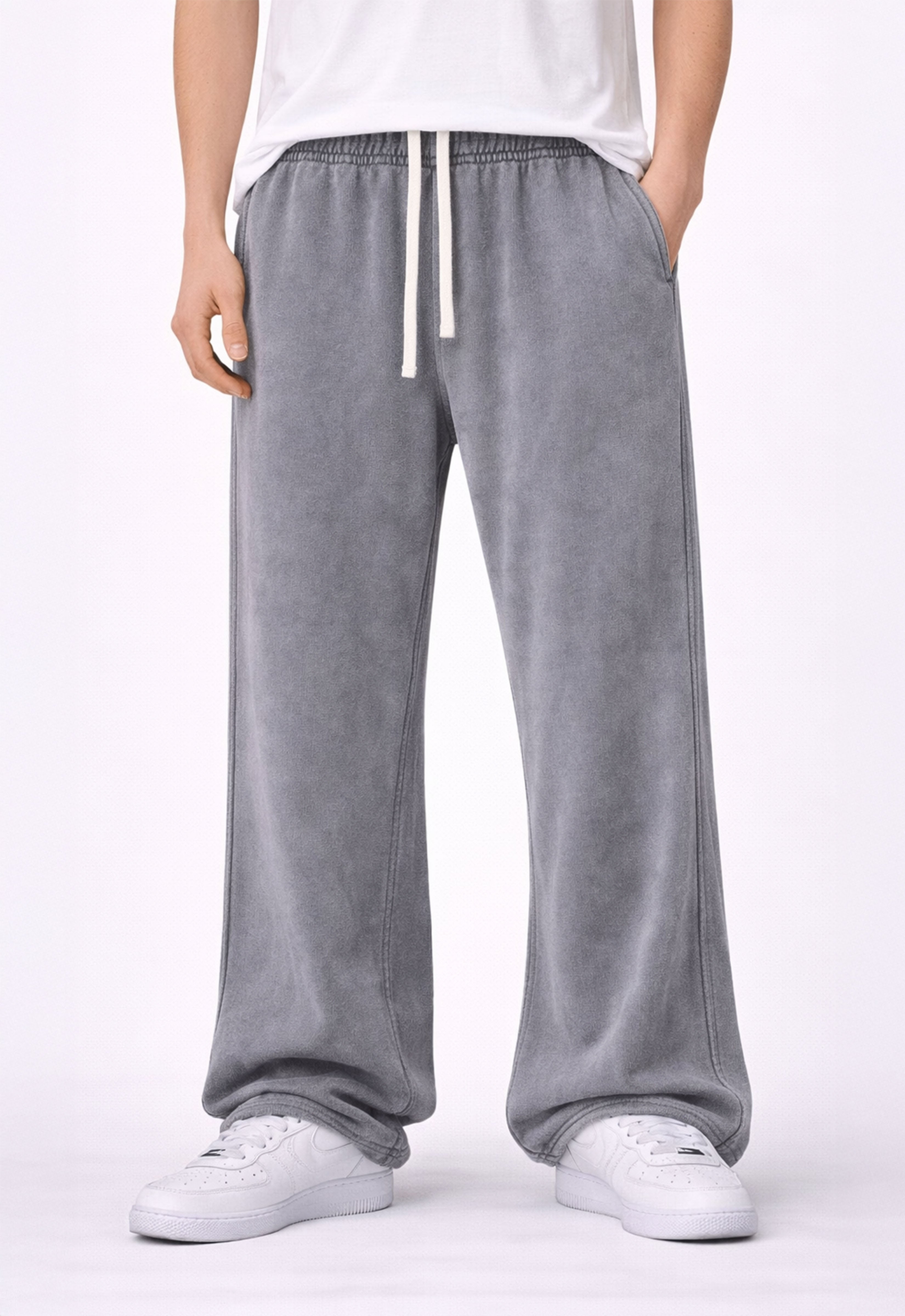 SLATE OVER-DYE SWEATPANTS