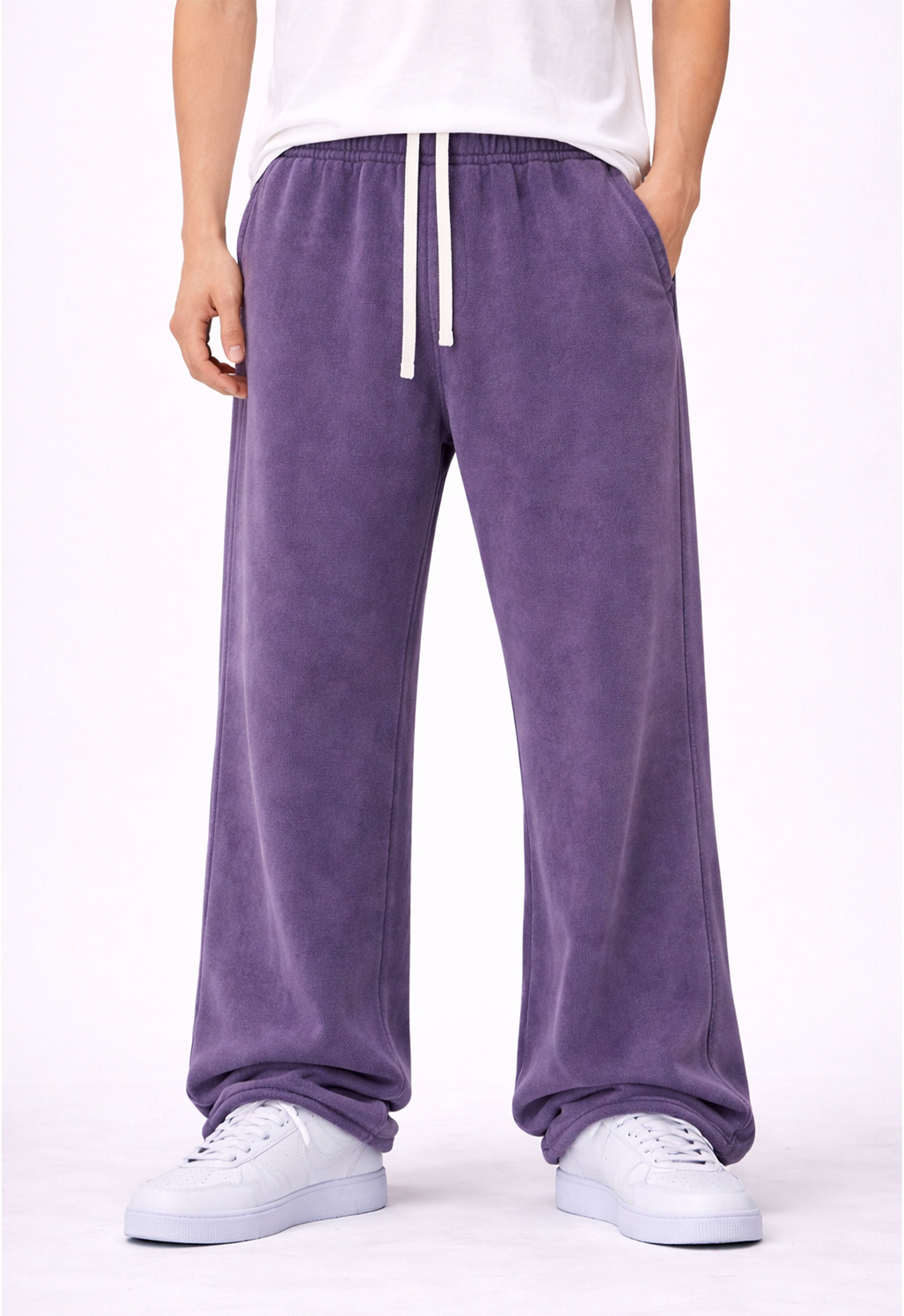 PLUM OVER-DYE SWEATPANTS