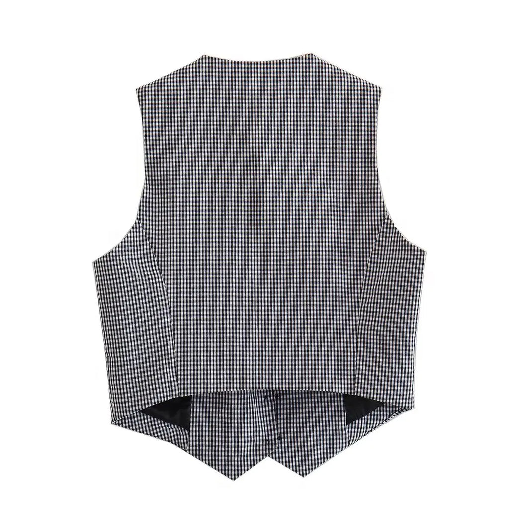 Vintage V Neck Sleeveless Female Outerwear White Chic Vests