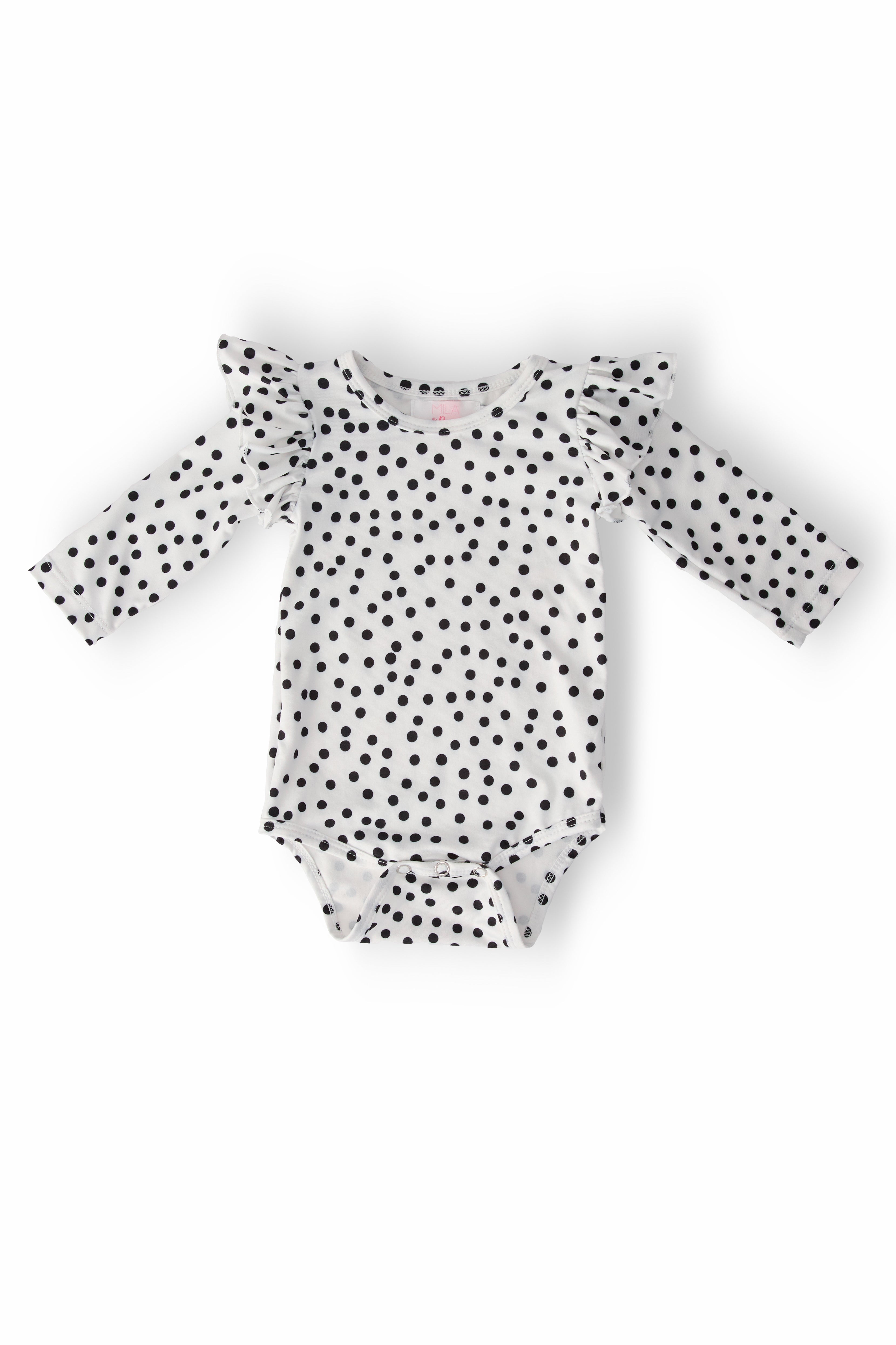 Scattered Dot L/S Flutter Bodysuit
