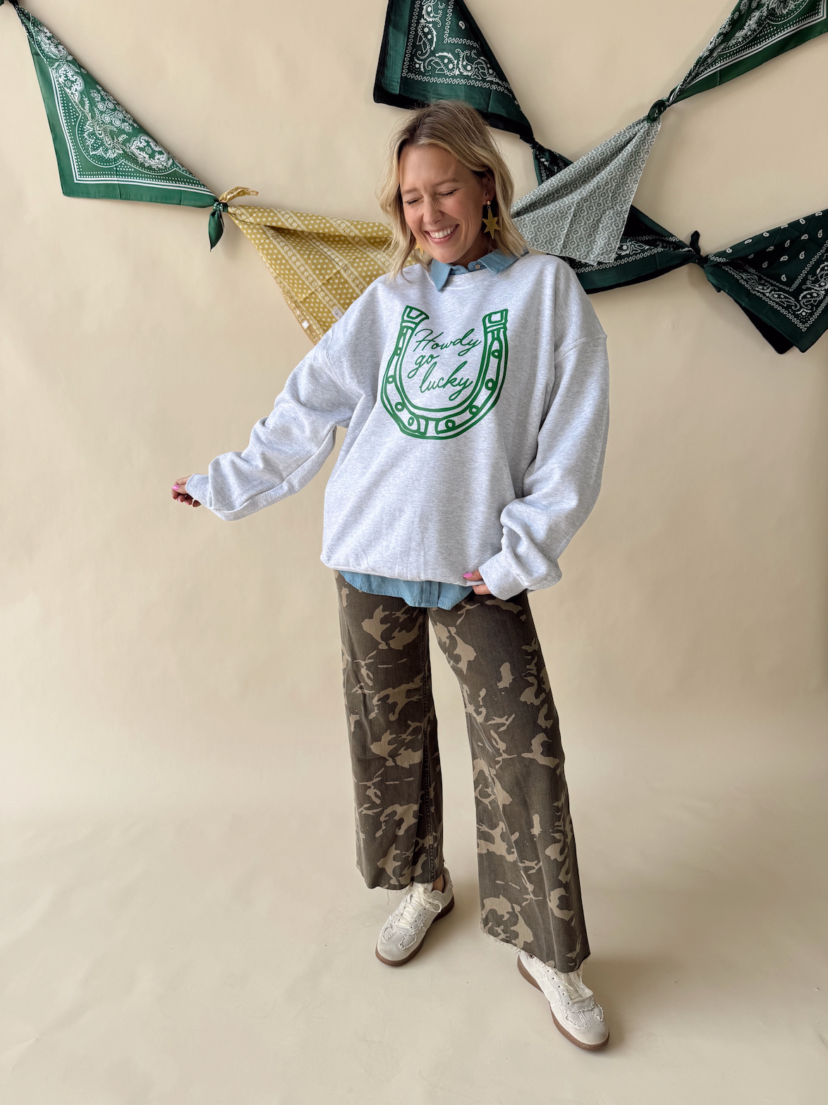Howdy Go Lucky Crewneck
