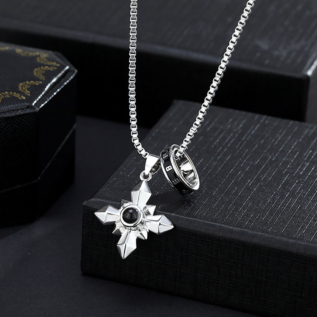 Customized photo ringProjection Necklace  Pendant Jewelry For Lover Girlfriend