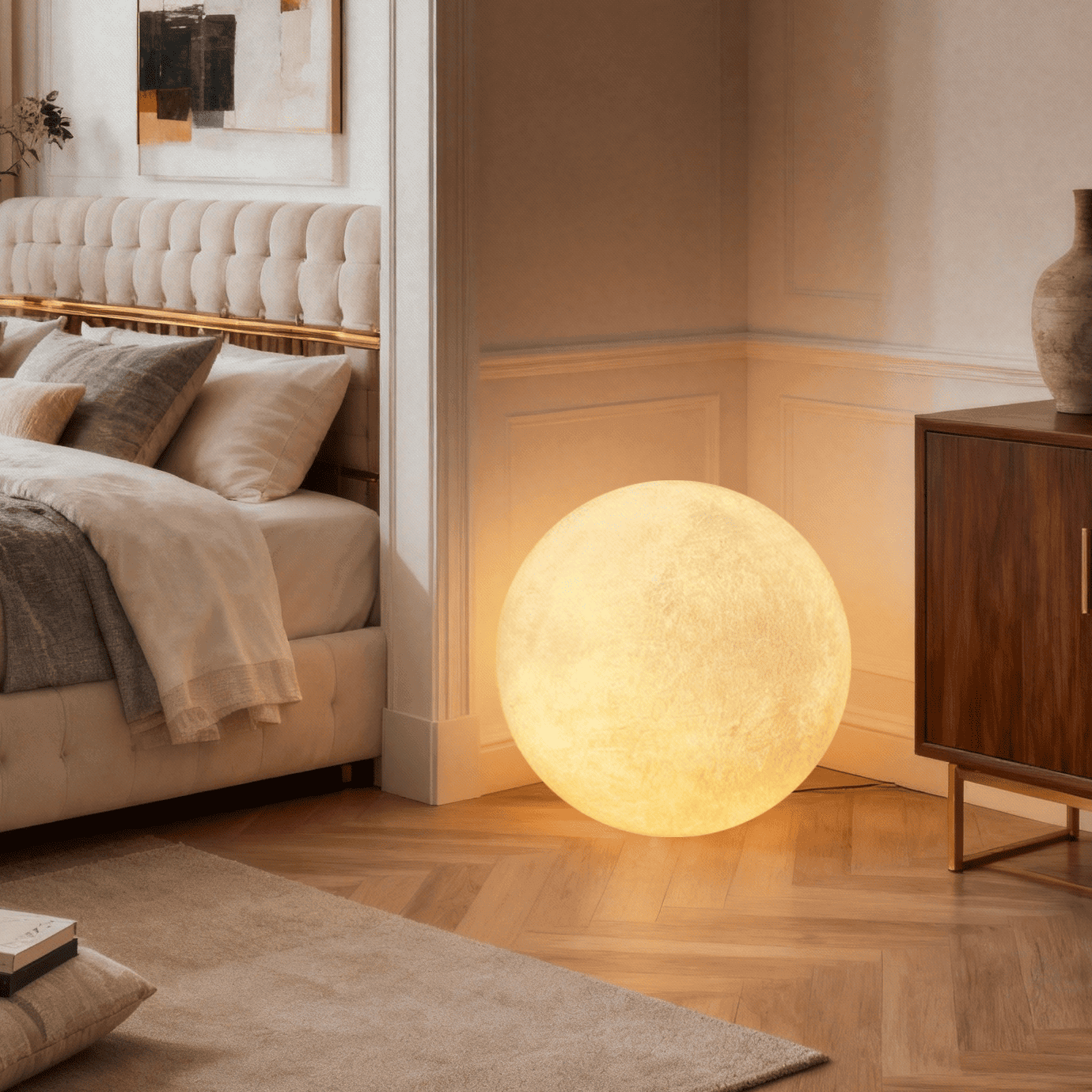 Simulated Moon Floor Lamp