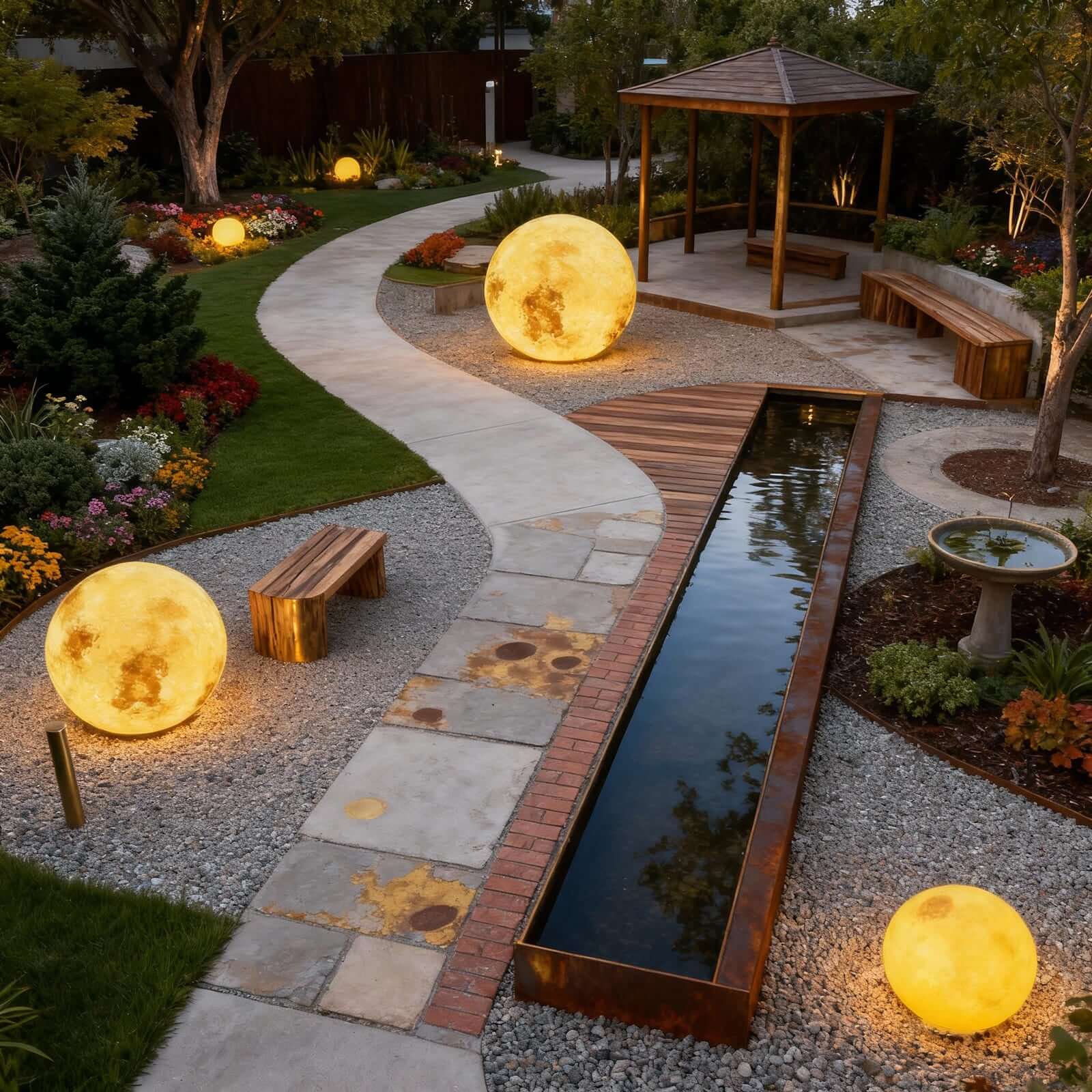 Simulated Moon Floor Lamp
