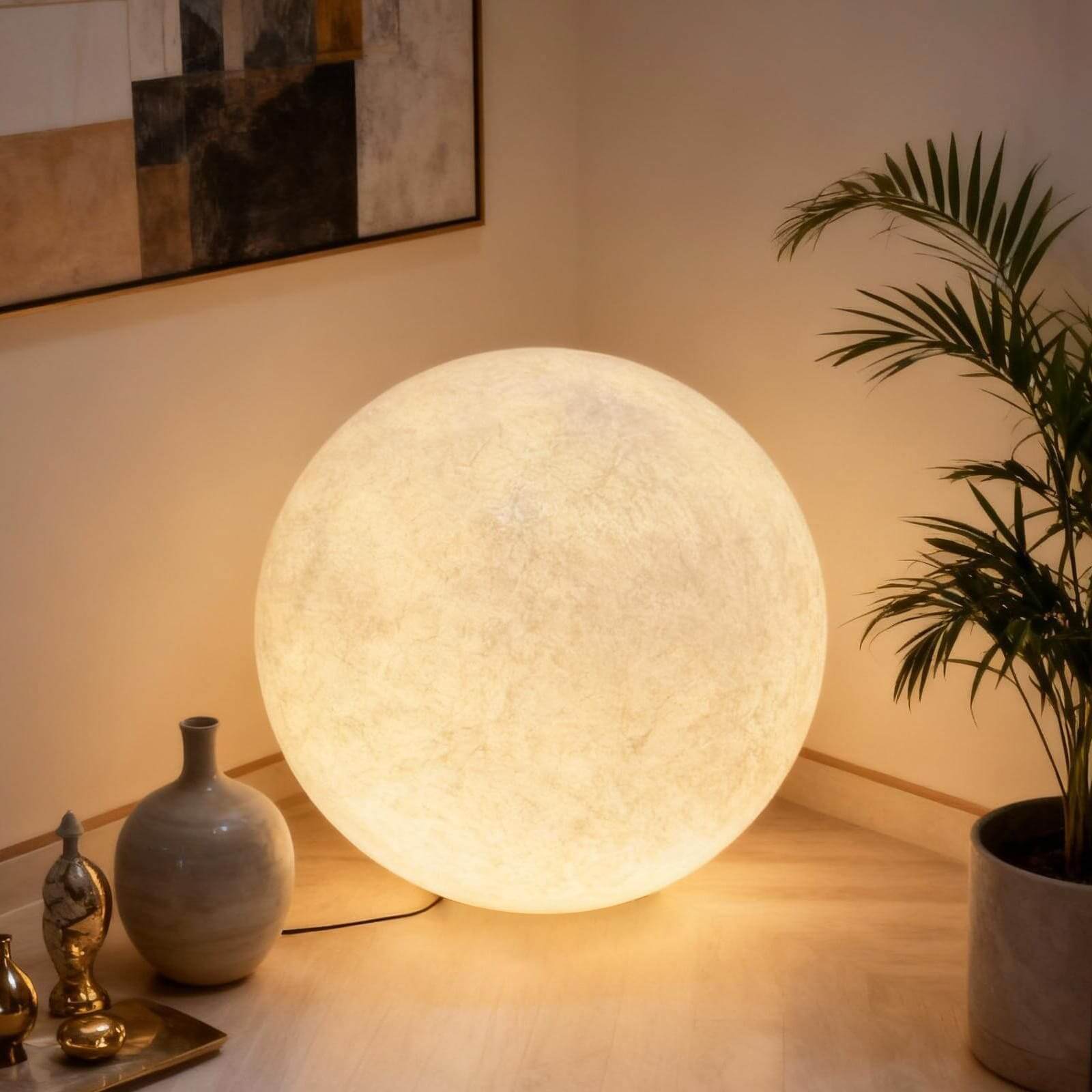 Simulated Moon Floor Lamp