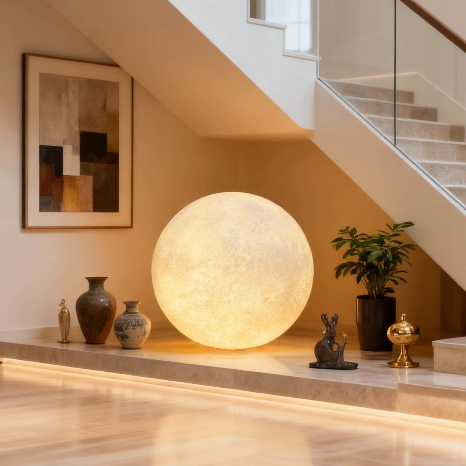 Simulated Moon Floor Lamp