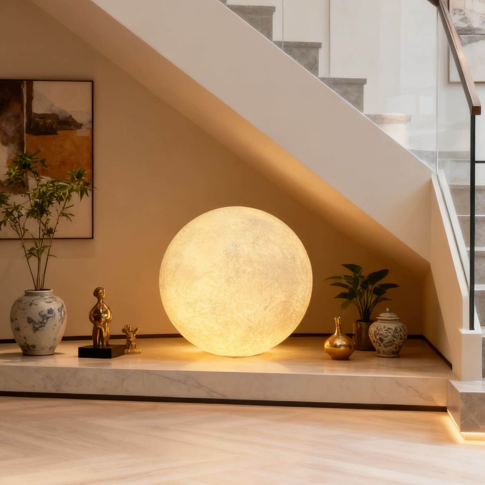 Simulated Moon Floor Lamp