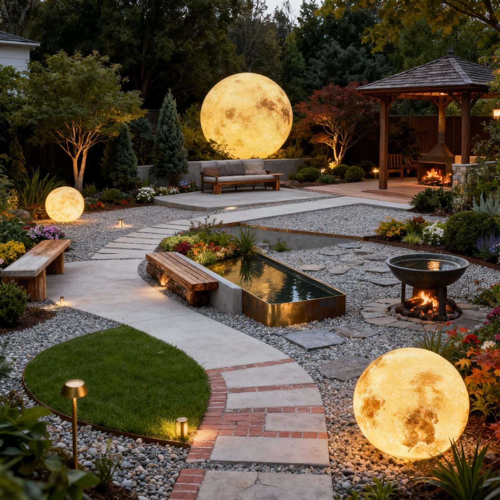 Simulated Moon Floor Lamp