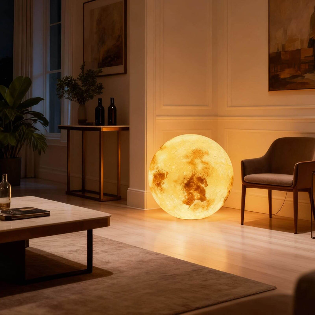 Simulated Moon Floor Lamp