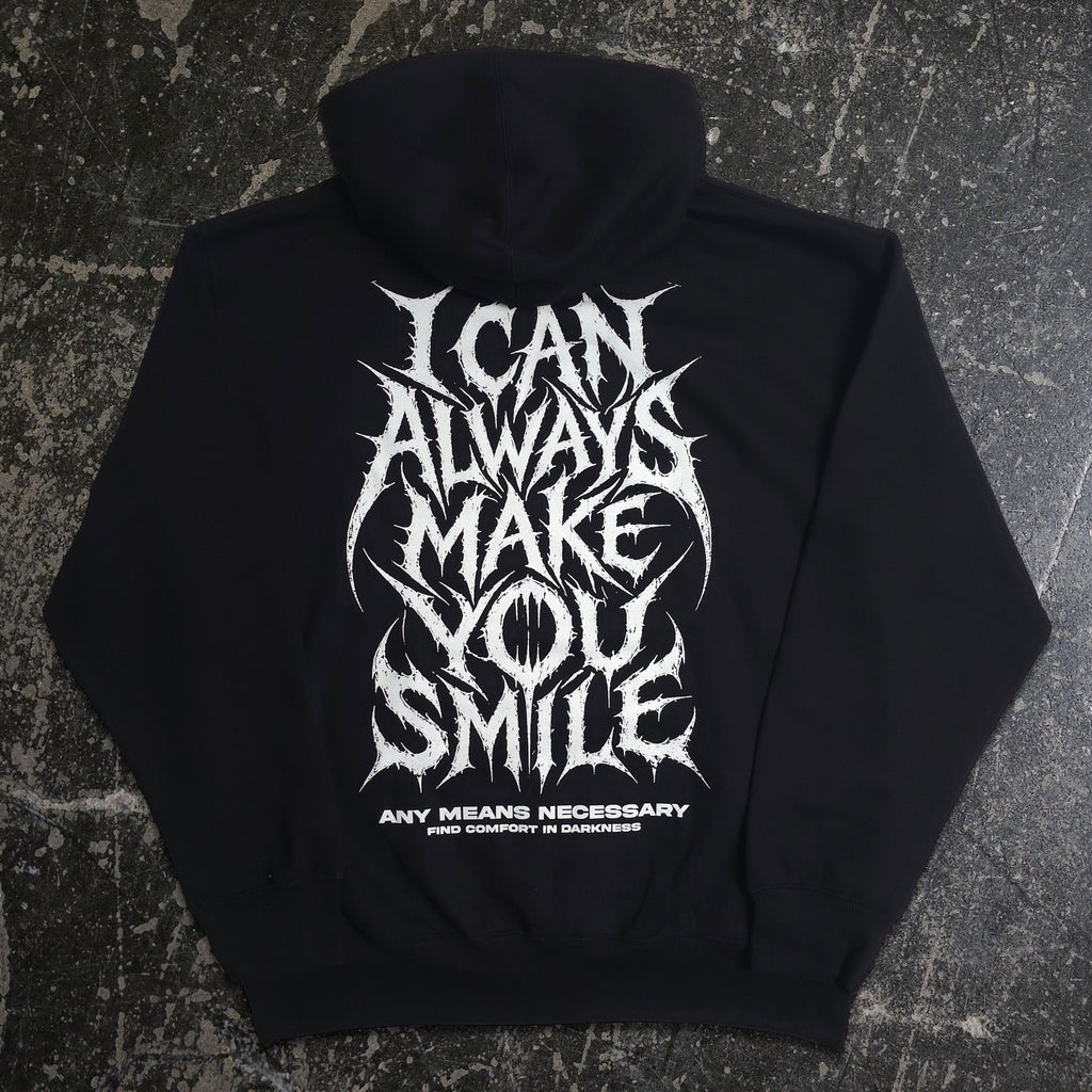 Always Smile Pullover Hoodie Black