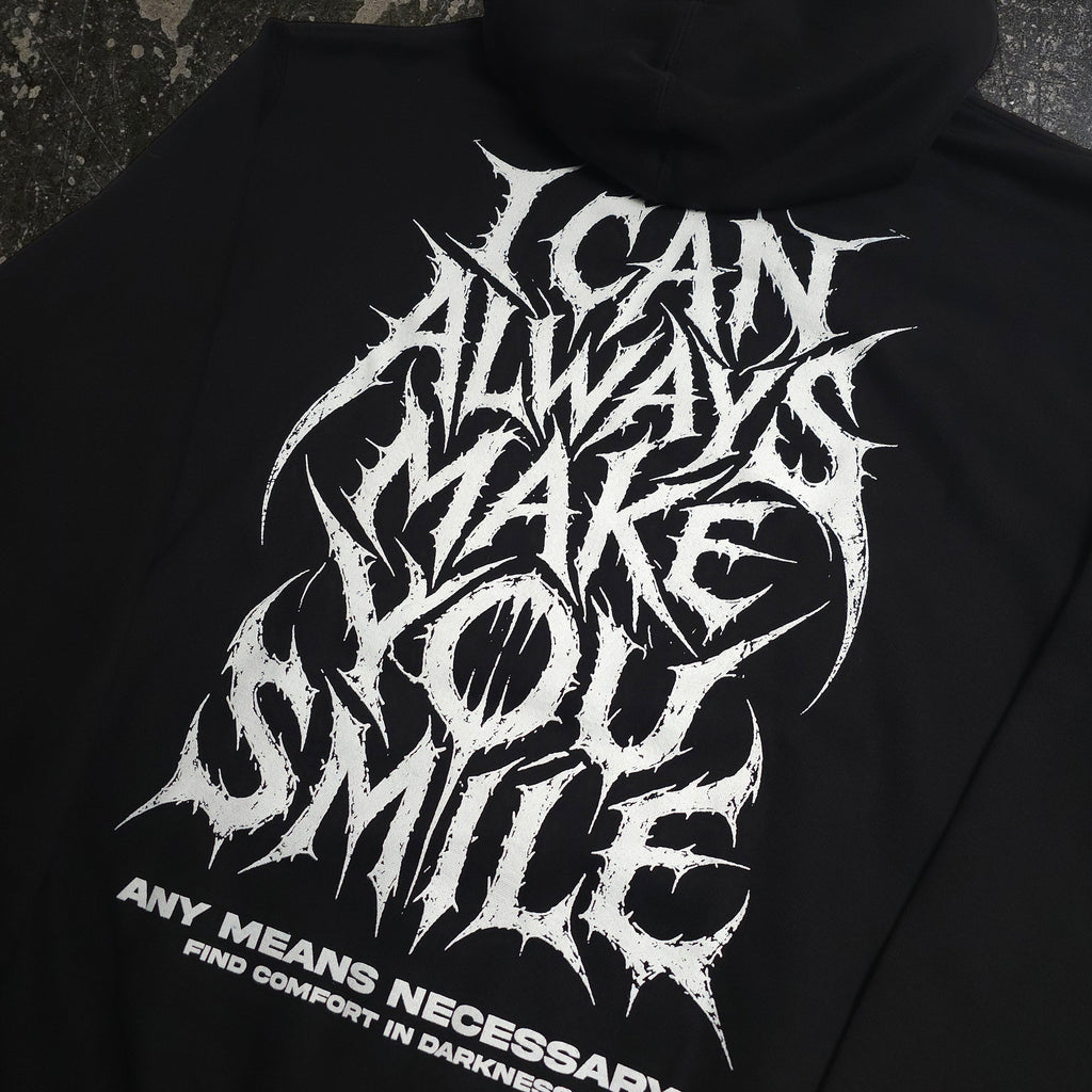 Always Smile Pullover Hoodie Black