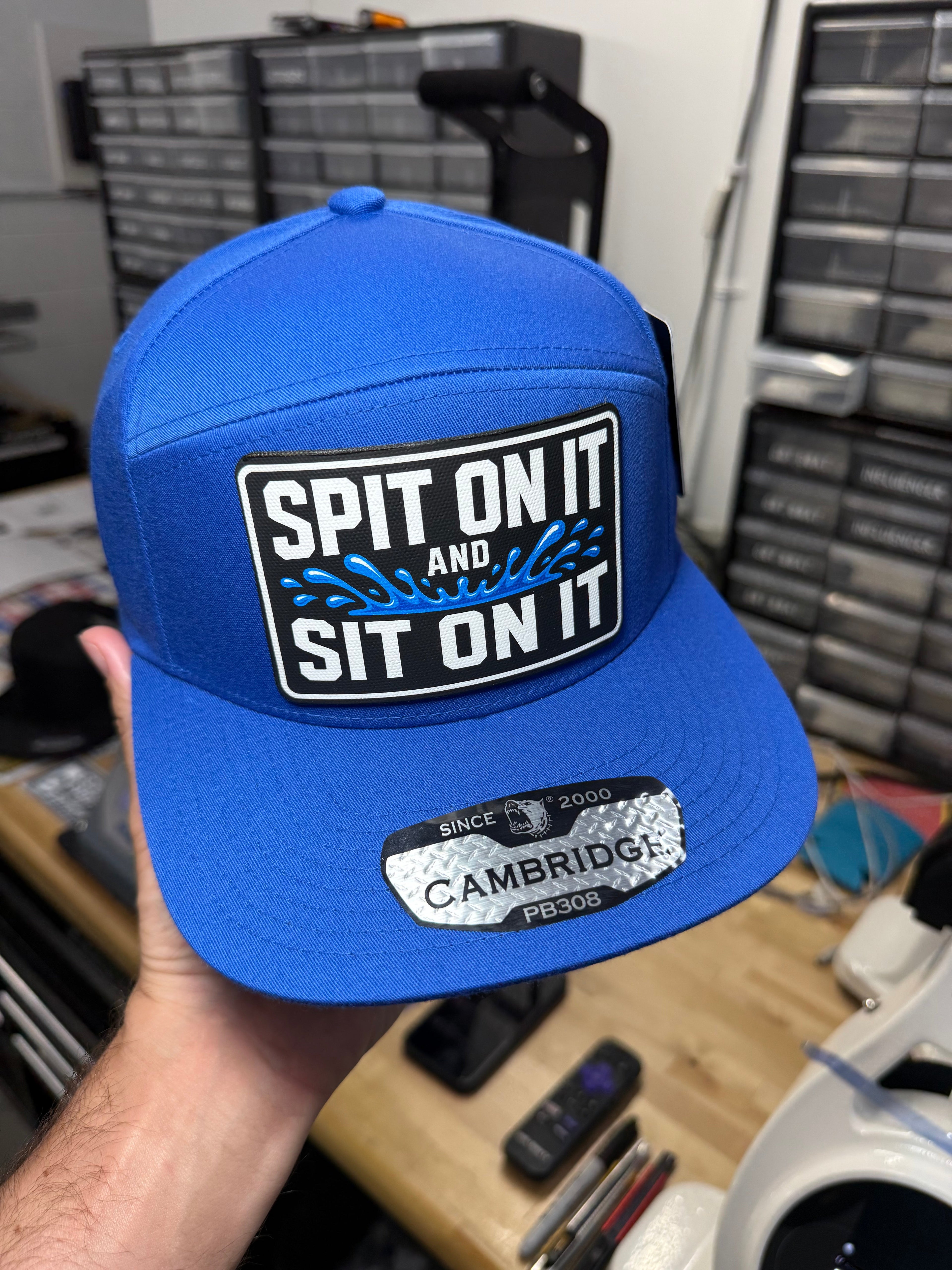 Spit On It and Sit On It | 7 Panel Canvas Patch Snapback