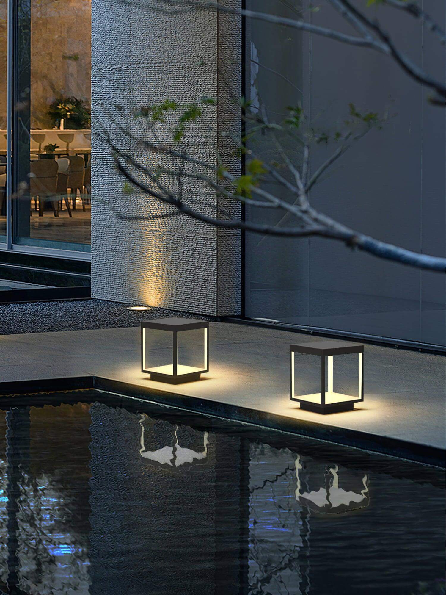 Square Fence Post Garden Light