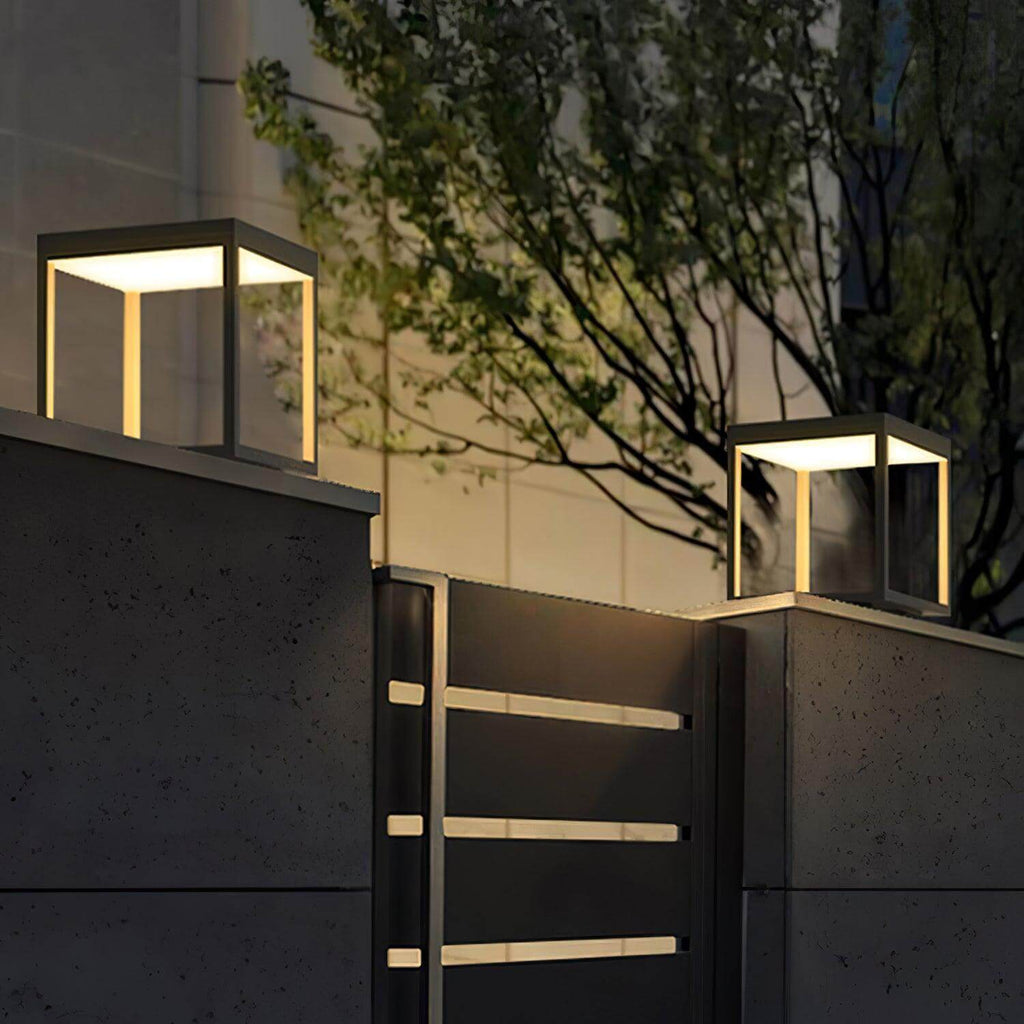 Square Fence Post Garden Light