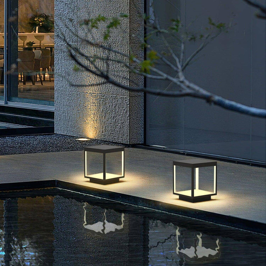 Square Fence Post Garden Light