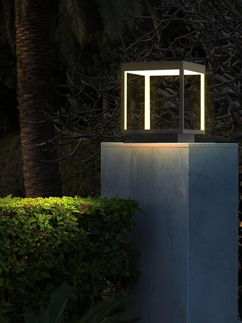 Square Fence Post Garden Light
