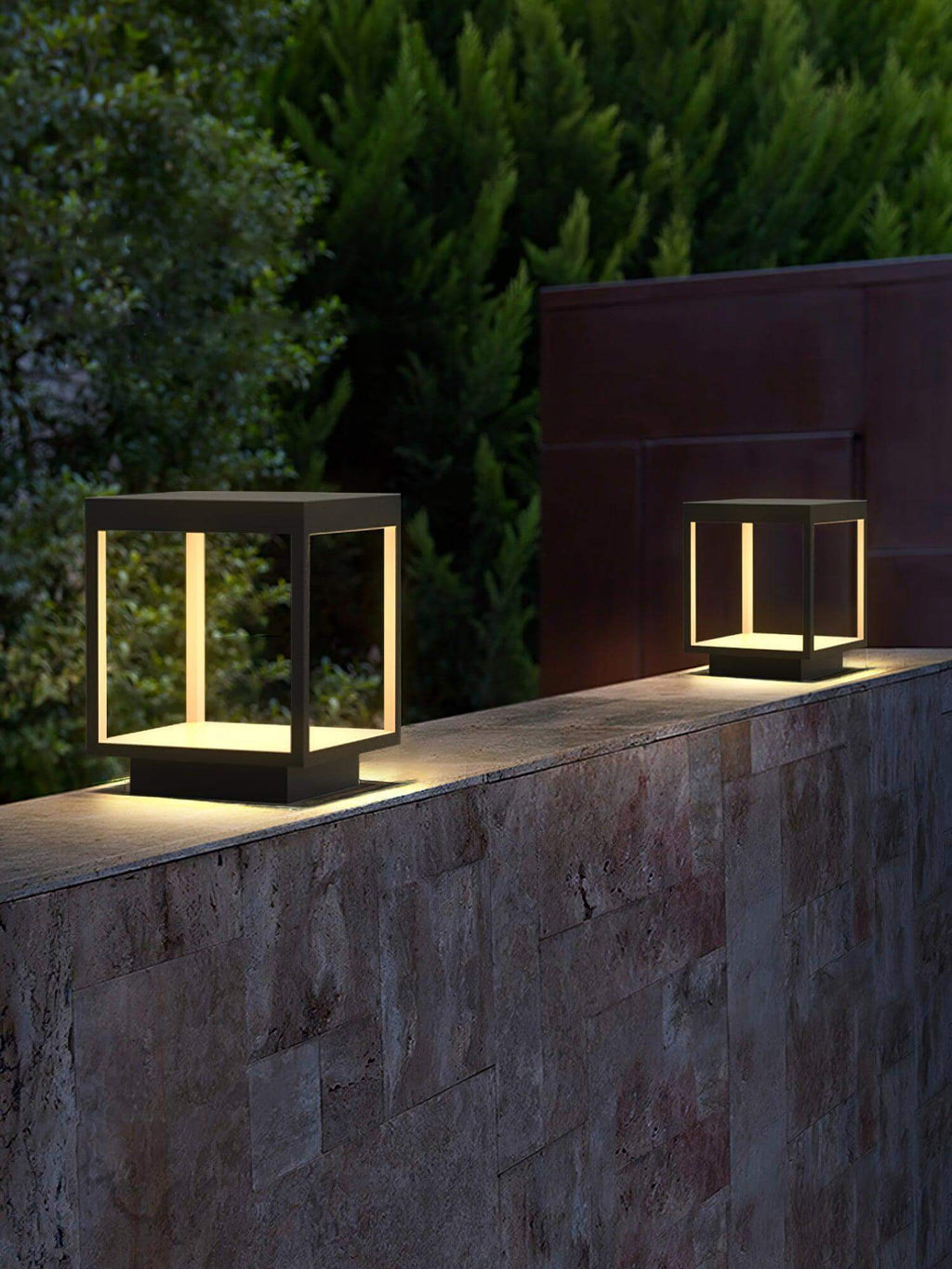Square Fence Post Garden Light