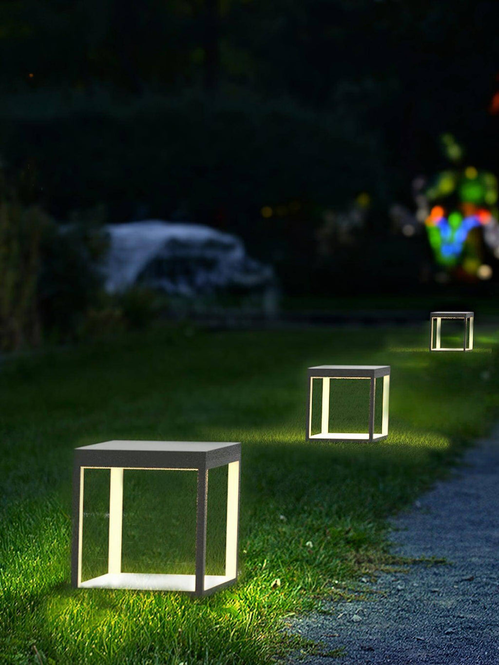 Square Fence Post Garden Light